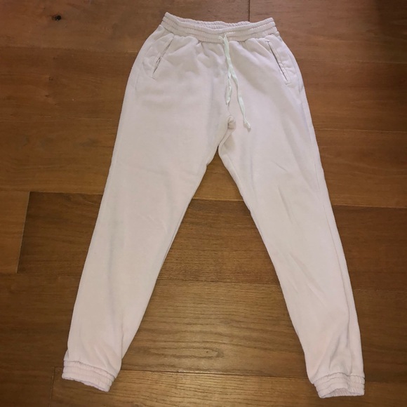pastel pink joggers